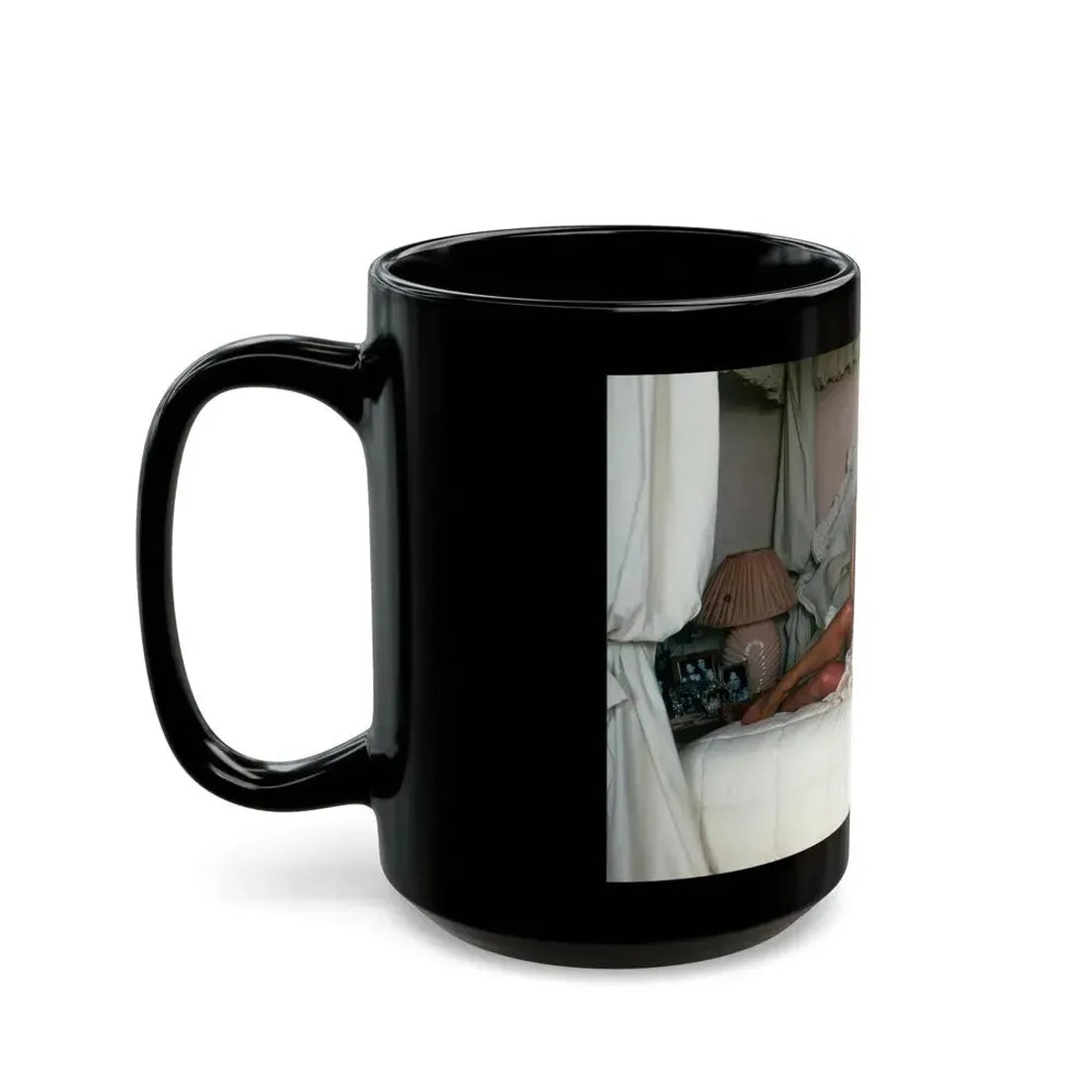 Joan Collins #492 (Vintage Female Icon) Black Coffee Mug - Go Mug Yourself