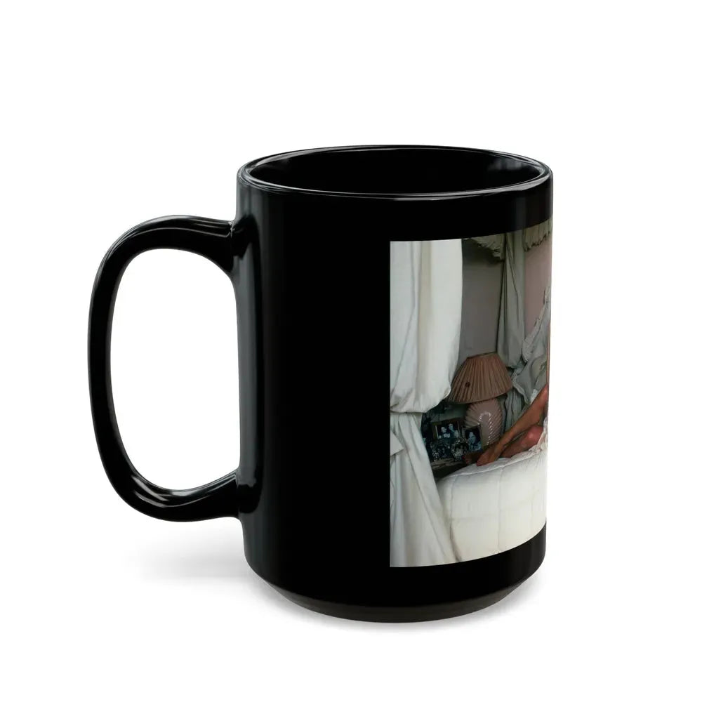 Joan Collins #492 (Vintage Female Icon) Black Coffee Mug - Go Mug Yourself