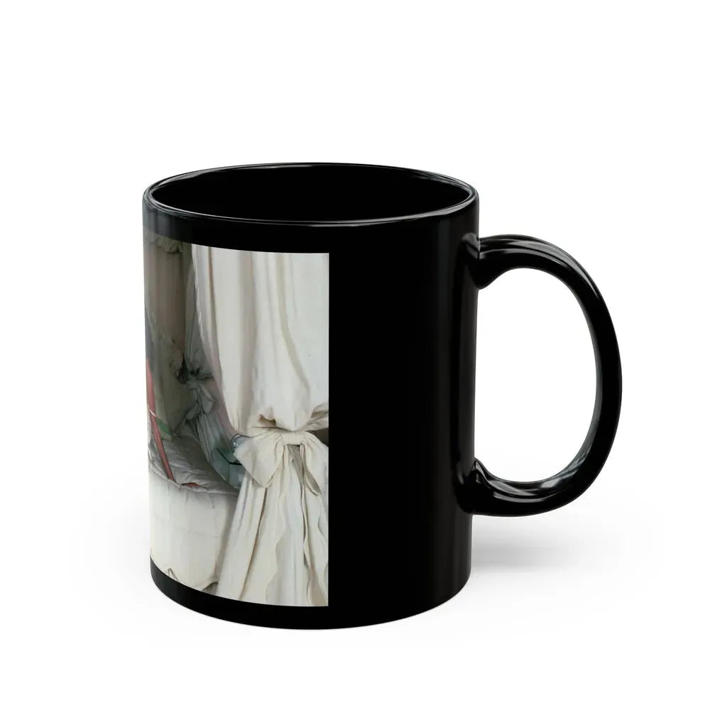 Joan Collins #492 (Vintage Female Icon) Black Coffee Mug - Go Mug Yourself