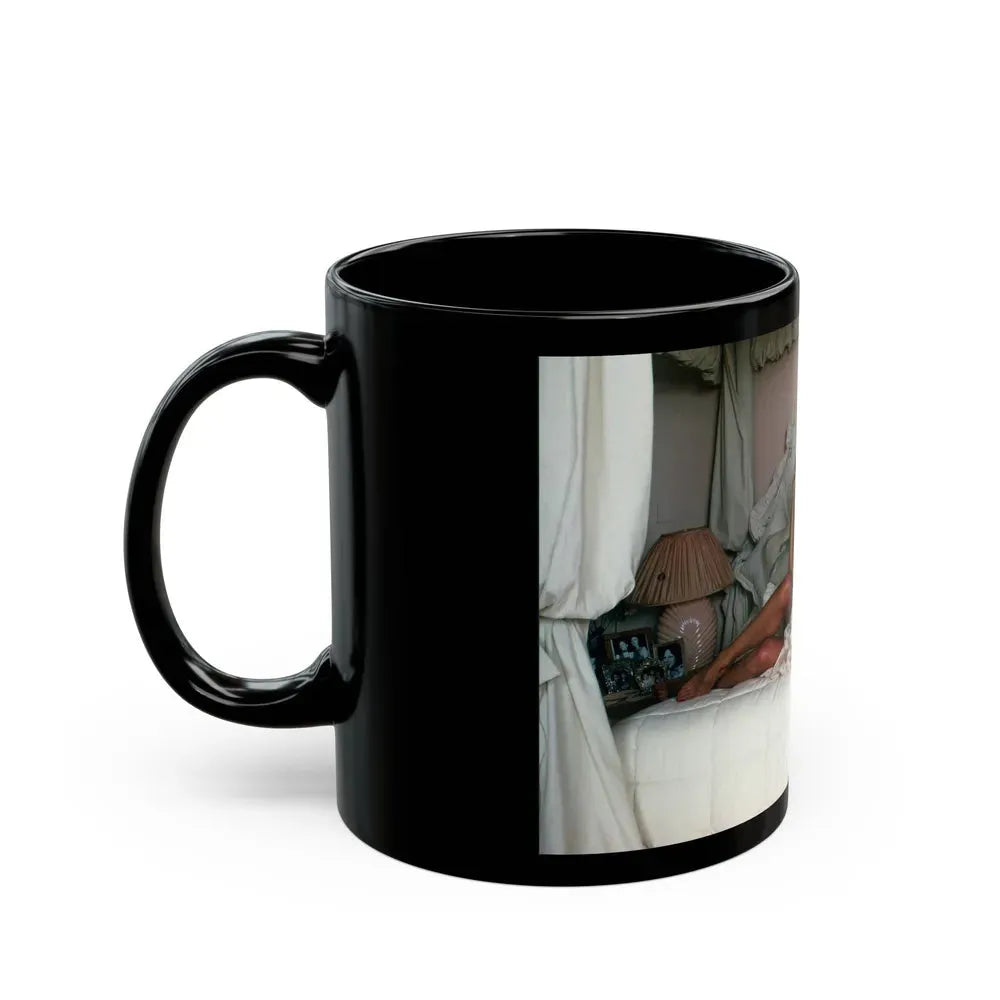 Joan Collins #492 (Vintage Female Icon) Black Coffee Mug - Go Mug Yourself