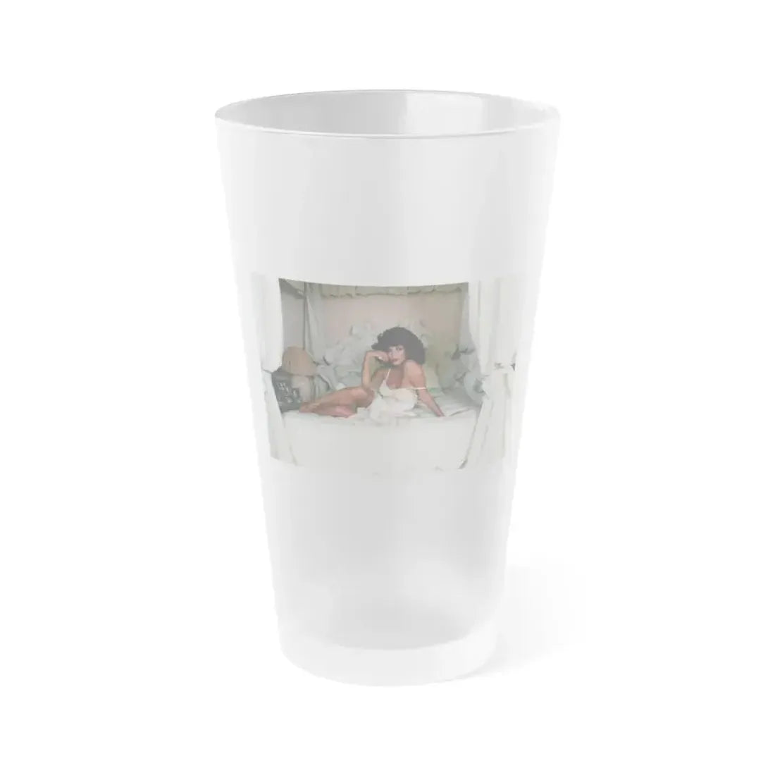 Joan Collins #492 (Vintage Female Icon) Frosted Pint Glass 16oz 16oz Frosted - Go Mug Yourself
