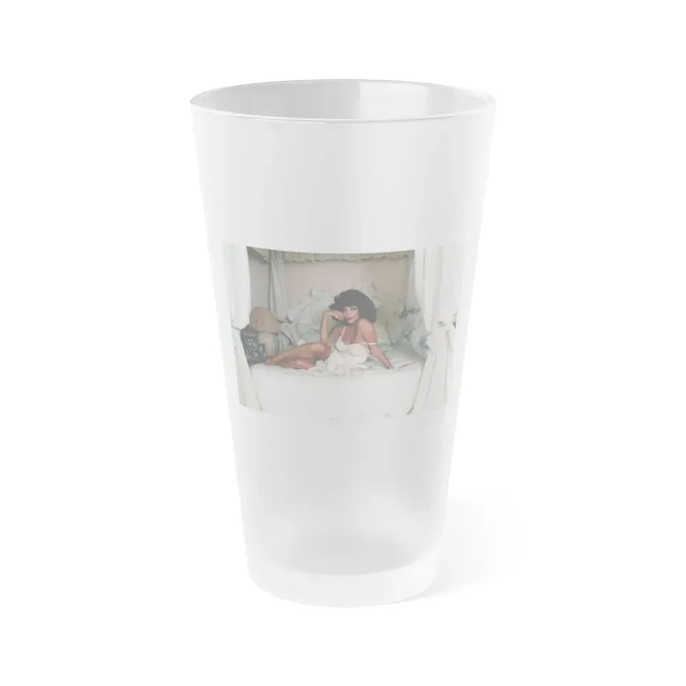 Joan Collins #492 (Vintage Female Icon) Frosted Pint Glass 16oz 16oz Frosted - Go Mug Yourself