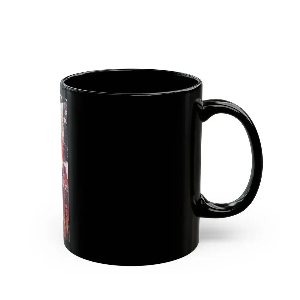 Joan Collins #493 (Vintage Female Icon) Black Coffee Mug - Go Mug Yourself