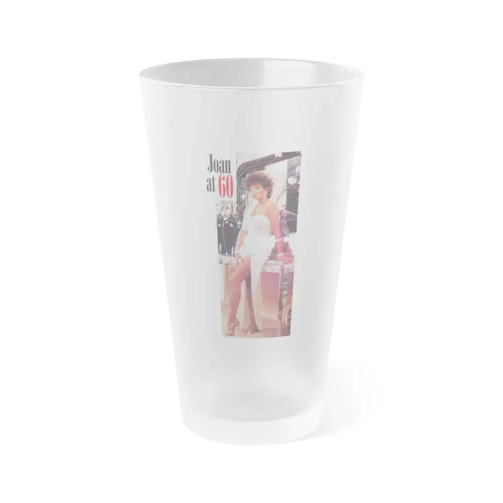 Joan Collins #493 (Vintage Female Icon) Frosted Pint Glass 16oz 16oz Frosted - Go Mug Yourself