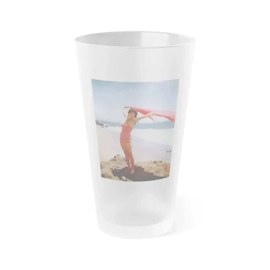 Joan Collins #496 (Vintage Female Icon) Frosted Pint Glass 16oz 16oz Frosted - Go Mug Yourself