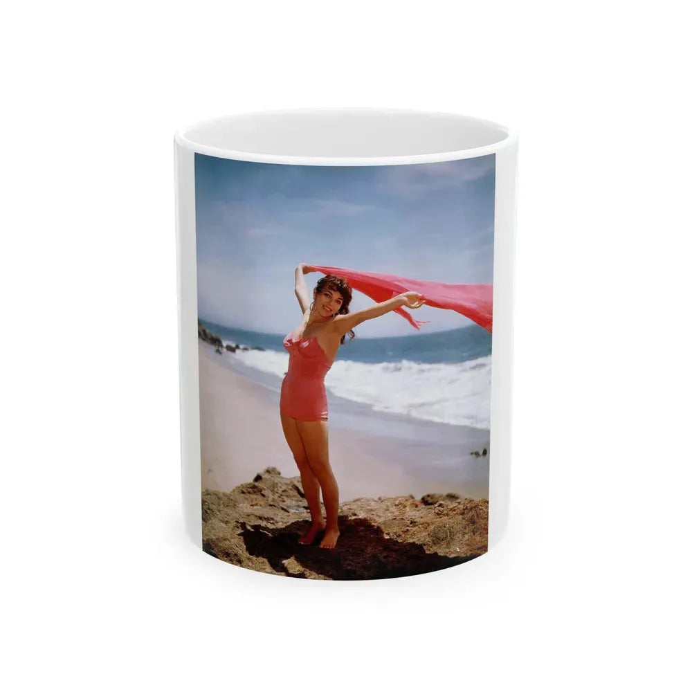 Joan Collins #496 (Vintage Female Icon) White Coffee Mug 11oz - Go Mug Yourself