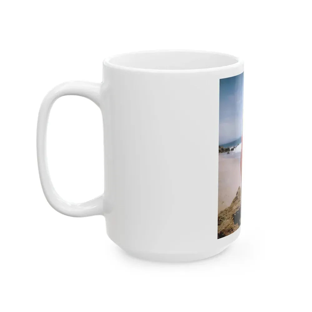 Joan Collins #496 (Vintage Female Icon) White Coffee Mug - Go Mug Yourself