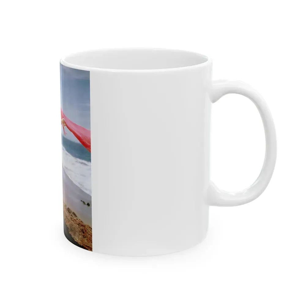 Joan Collins #496 (Vintage Female Icon) White Coffee Mug - Go Mug Yourself