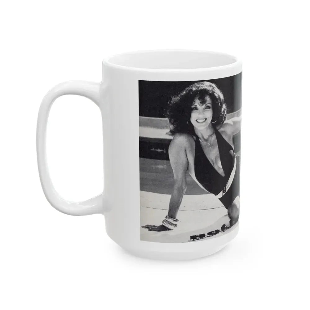 Joan Collins #497 (Vintage Female Icon) White Coffee Mug - Go Mug Yourself