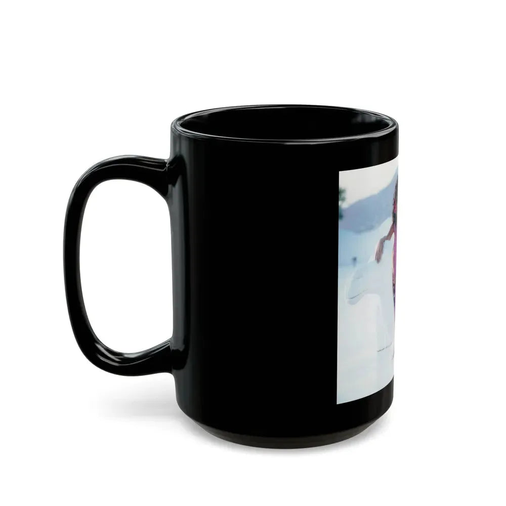 Joan Collins #507 (Vintage Female Icon) Black Coffee Mug - Go Mug Yourself