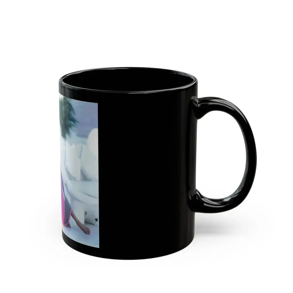 Joan Collins #507 (Vintage Female Icon) Black Coffee Mug - Go Mug Yourself