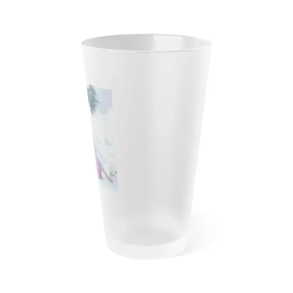 Joan Collins #507 (Vintage Female Icon) Frosted Pint Glass 16oz - Go Mug Yourself