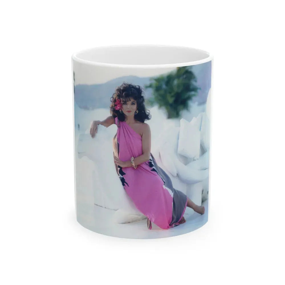 Joan Collins #507 (Vintage Female Icon) White Coffee Mug 11oz - Go Mug Yourself