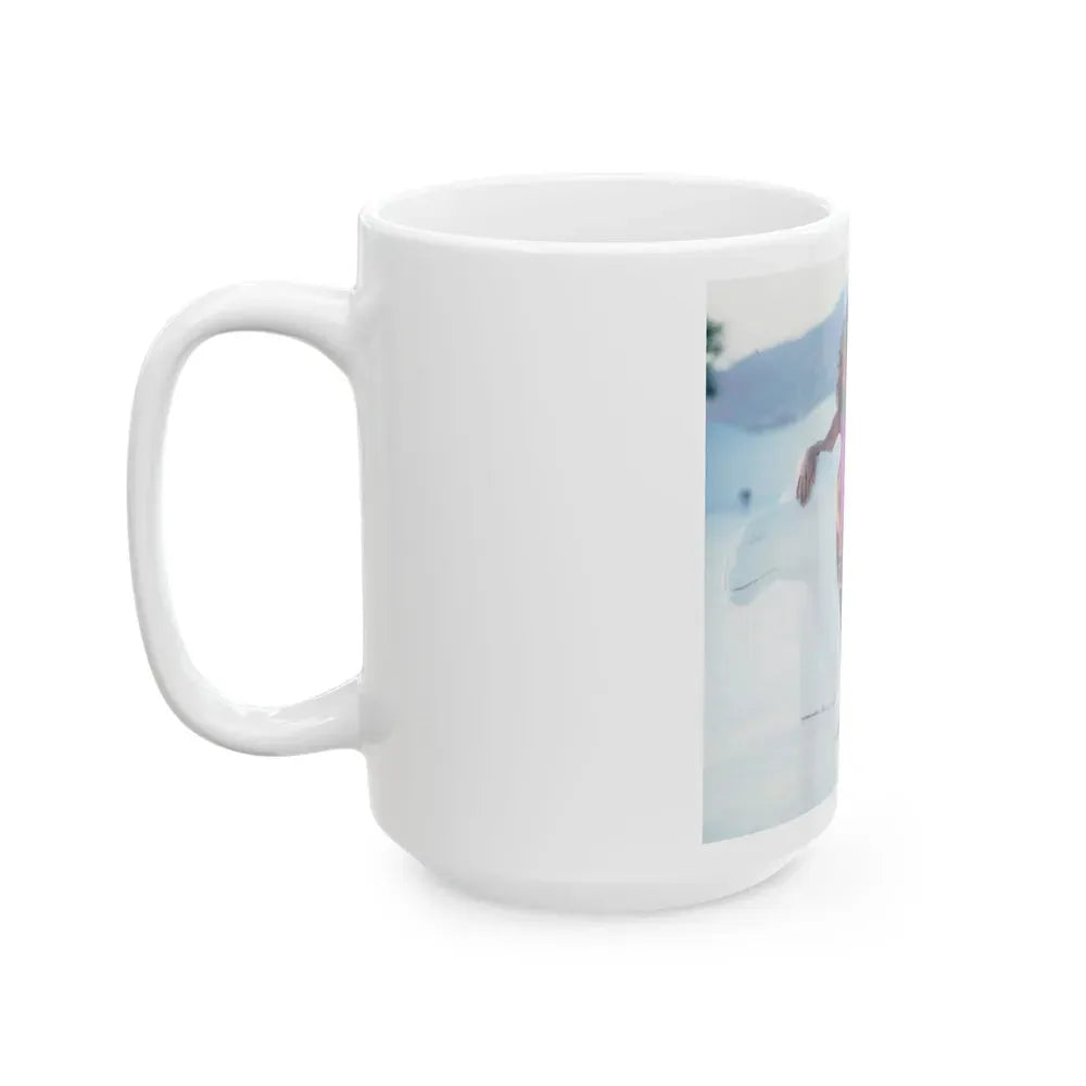 Joan Collins #507 (Vintage Female Icon) White Coffee Mug - Go Mug Yourself