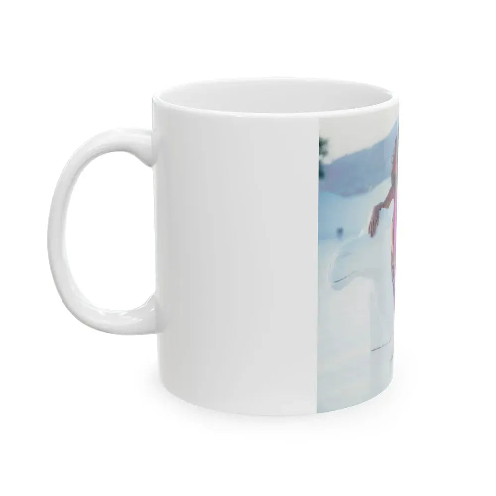 Joan Collins #507 (Vintage Female Icon) White Coffee Mug - Go Mug Yourself