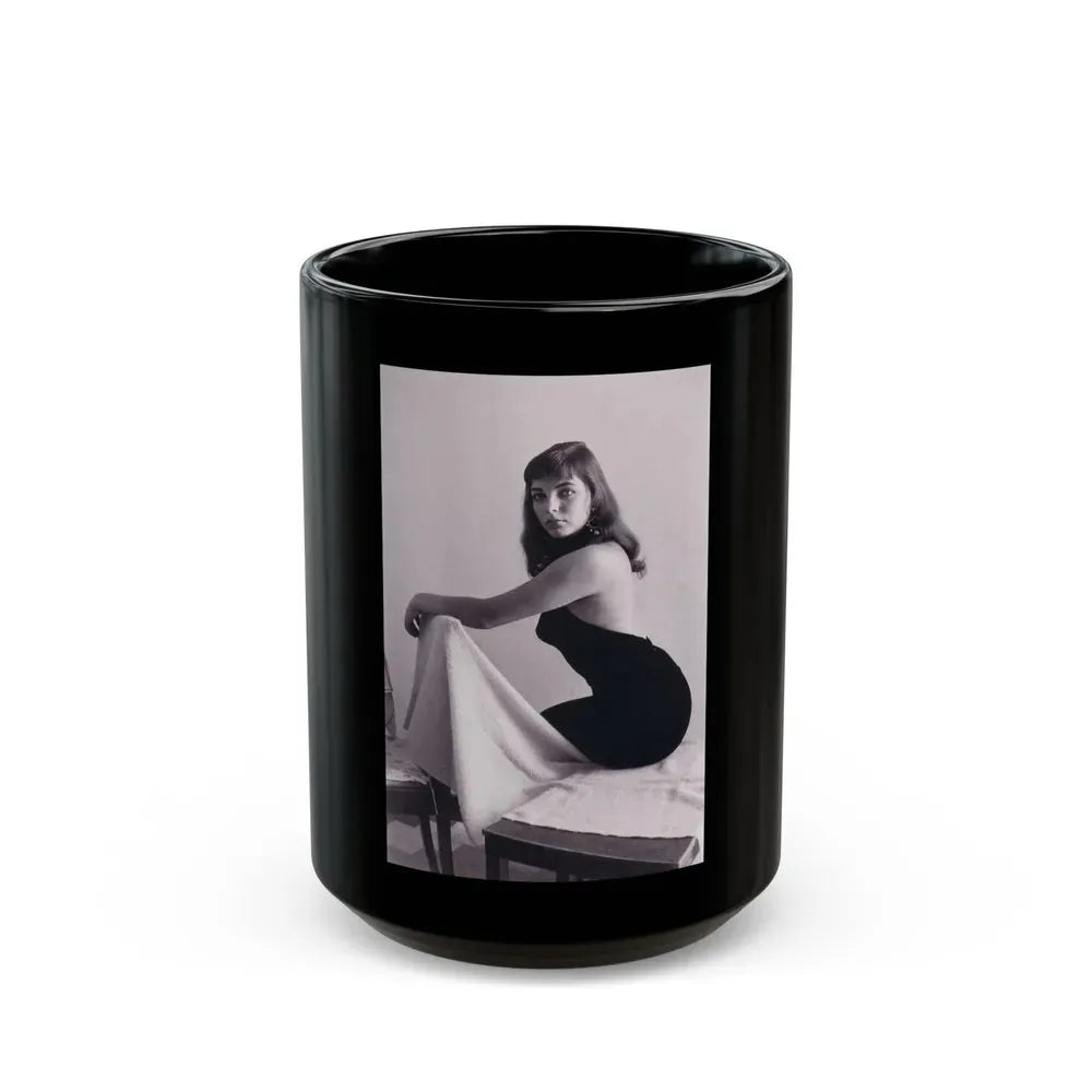 Joan Collins #515 (Vintage Female Icon) Black Coffee Mug 15oz - Go Mug Yourself