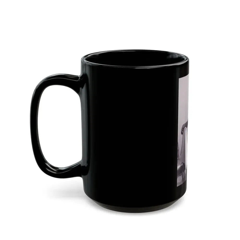 Joan Collins #515 (Vintage Female Icon) Black Coffee Mug - Go Mug Yourself