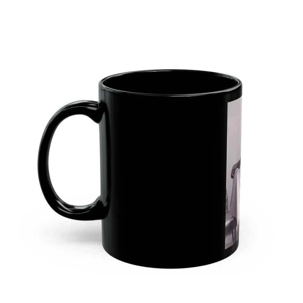 Joan Collins #515 (Vintage Female Icon) Black Coffee Mug - Go Mug Yourself