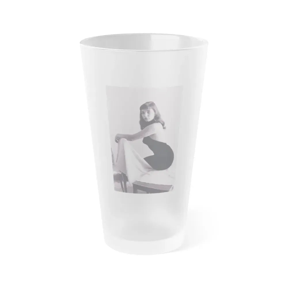 Joan Collins #515 (Vintage Female Icon) Frosted Pint Glass 16oz 16oz Frosted - Go Mug Yourself