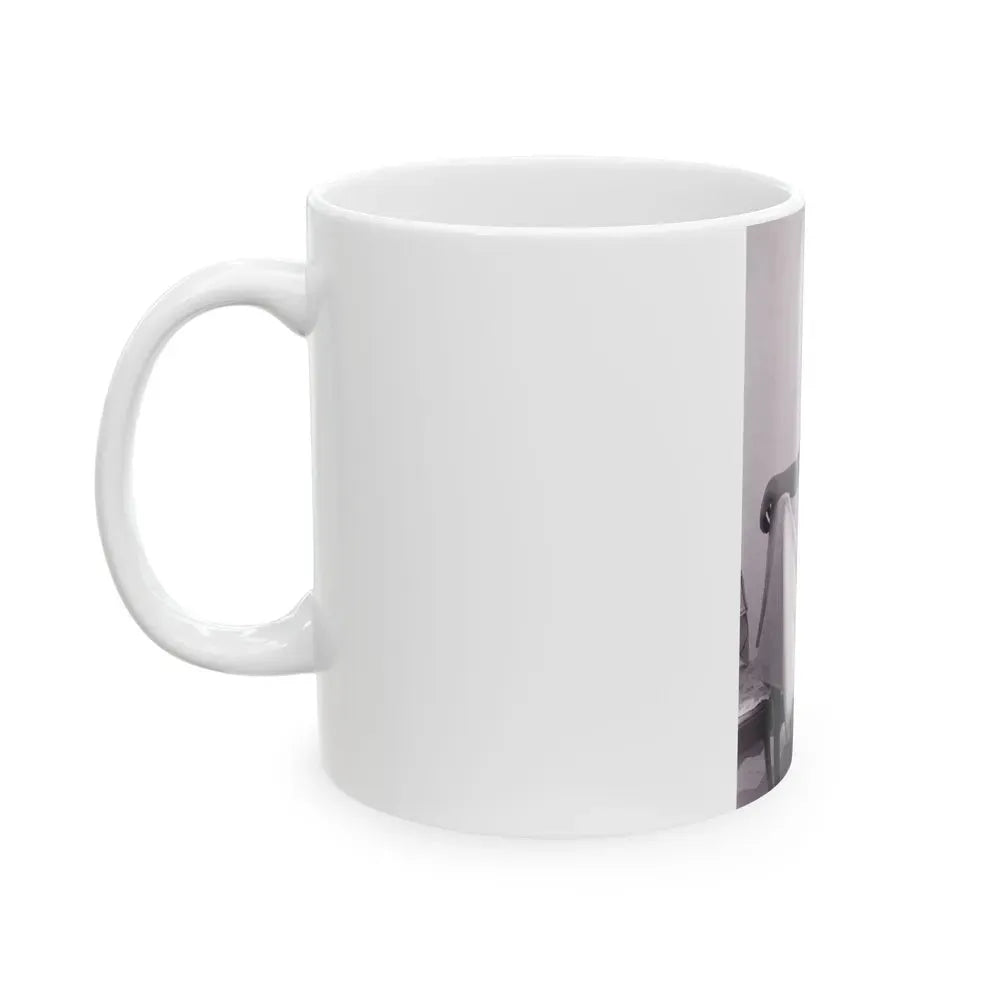 Joan Collins #515 (Vintage Female Icon) White Coffee Mug - Go Mug Yourself