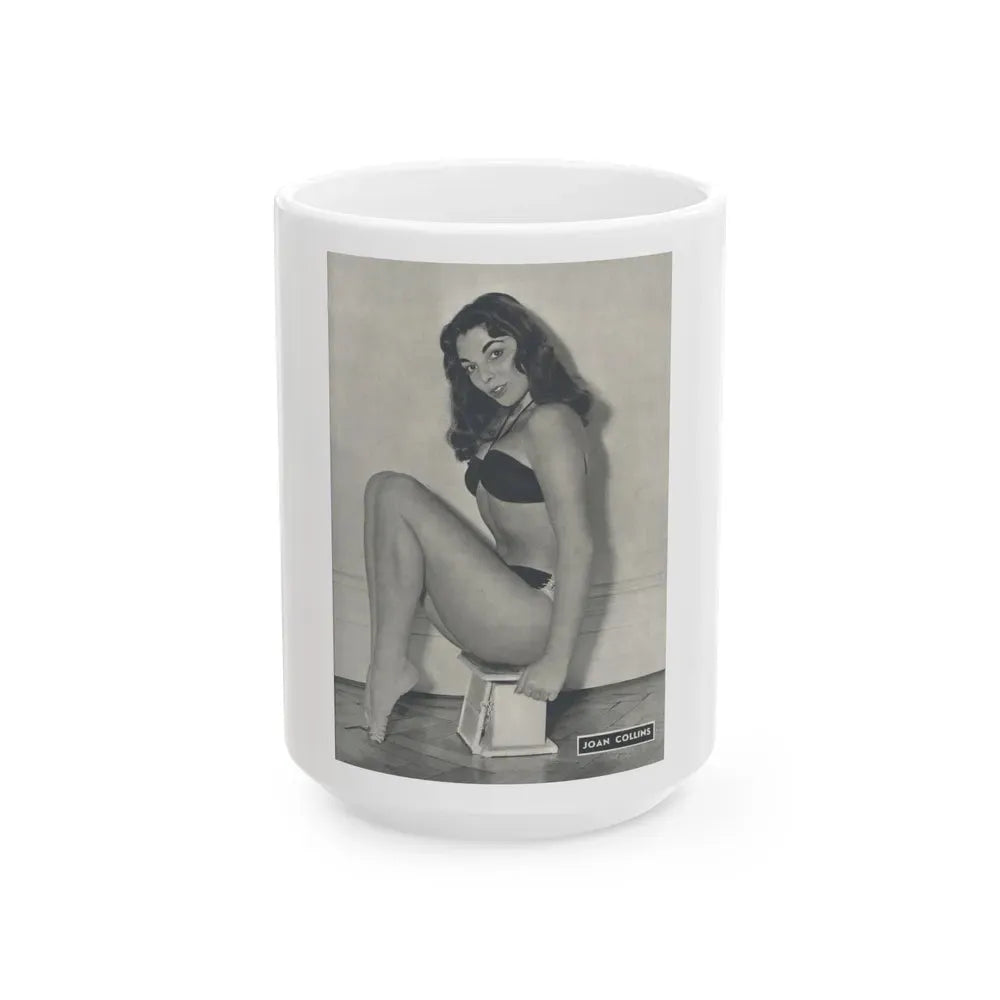 Joan Collins #516 (Vintage Female Icon) White Coffee Mug 15oz - Go Mug Yourself