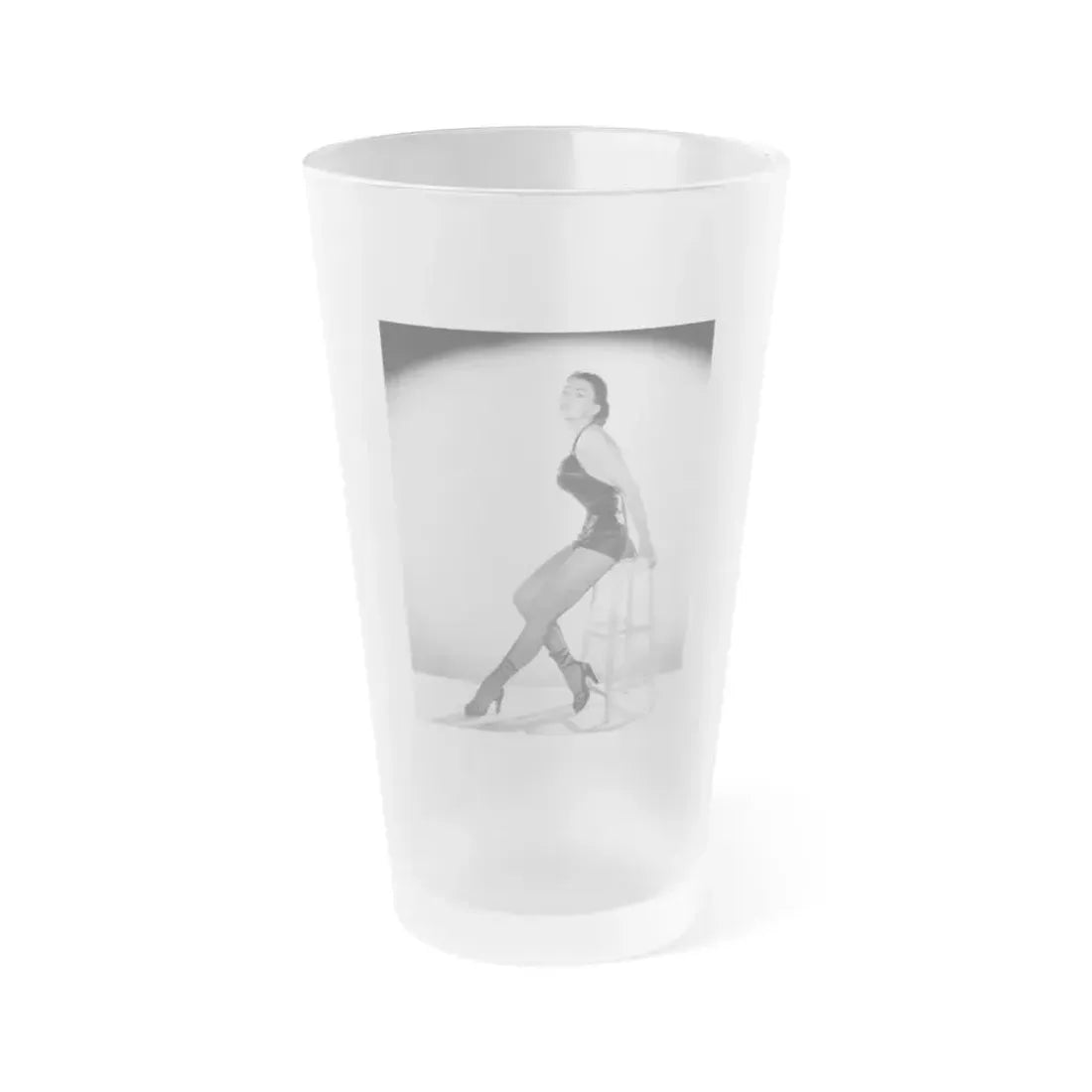 Joan Collins #517 (Vintage Female Icon) Frosted Pint Glass 16oz 16oz Frosted - Go Mug Yourself