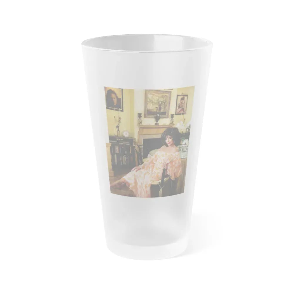 Joan Collins #519 (Vintage Female Icon) Frosted Pint Glass 16oz 16oz Frosted - Go Mug Yourself