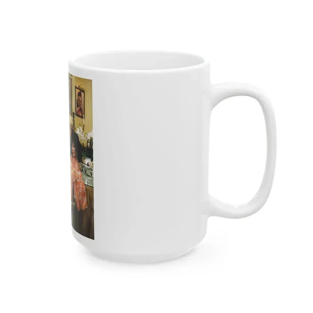 Joan Collins #519 (Vintage Female Icon) White Coffee Mug - Go Mug Yourself