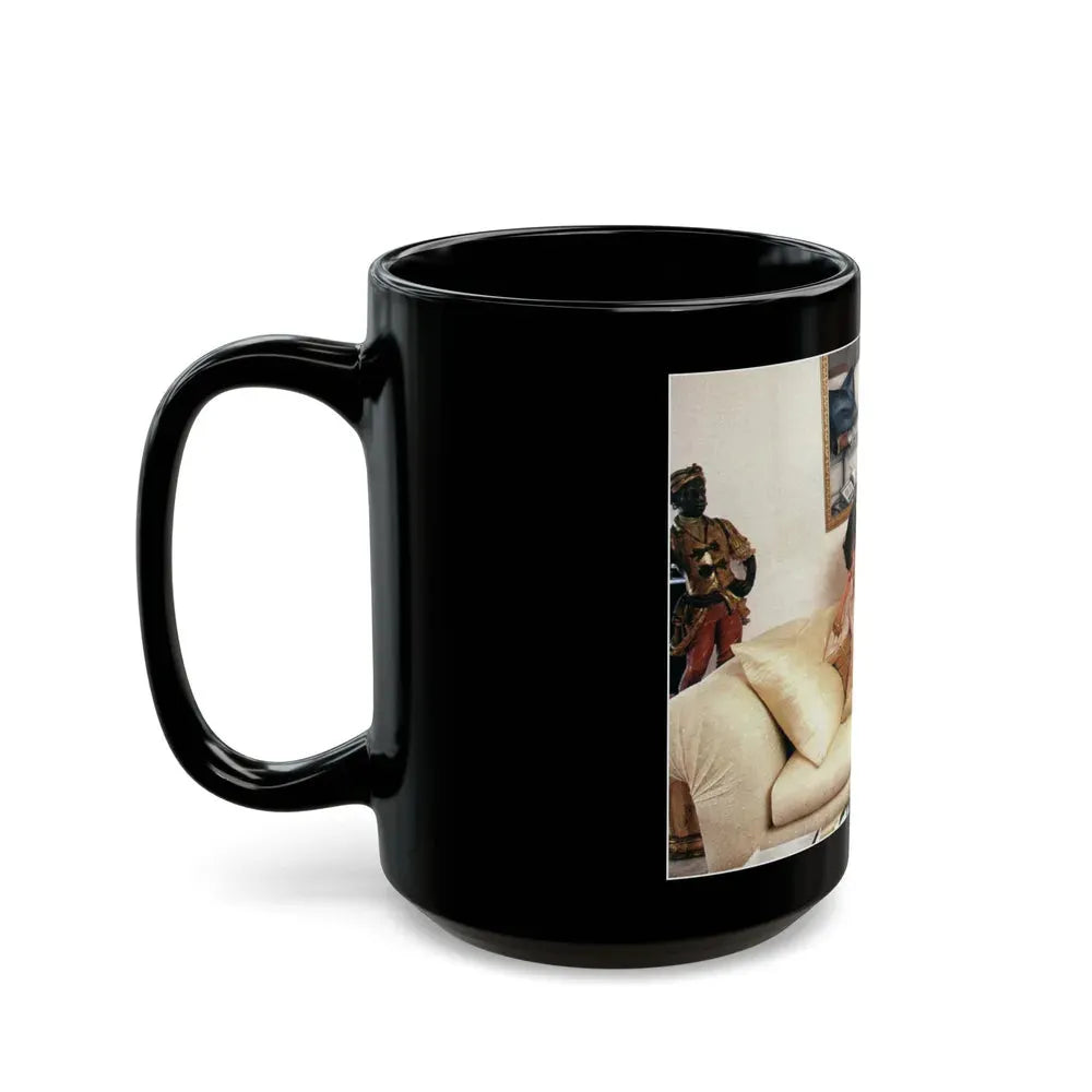 Joan Collins #522 (Vintage Female Icon) Black Coffee Mug - Go Mug Yourself