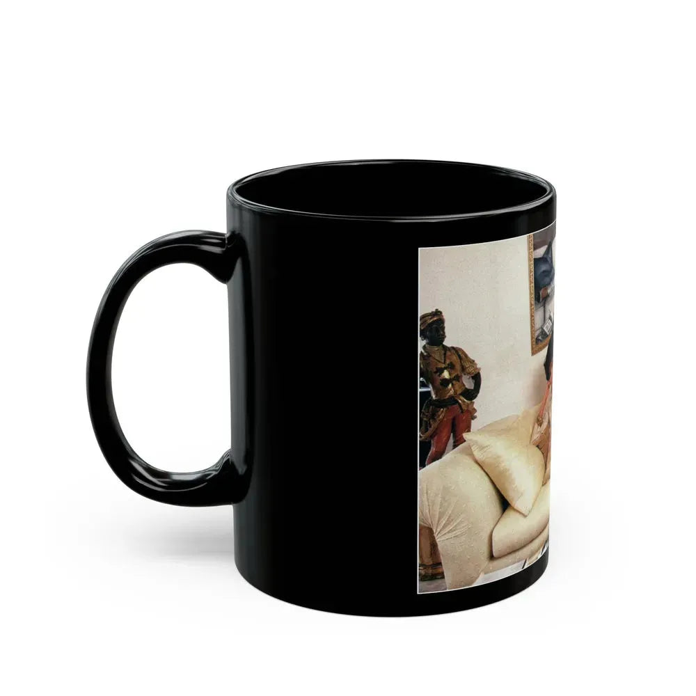 Joan Collins #522 (Vintage Female Icon) Black Coffee Mug - Go Mug Yourself