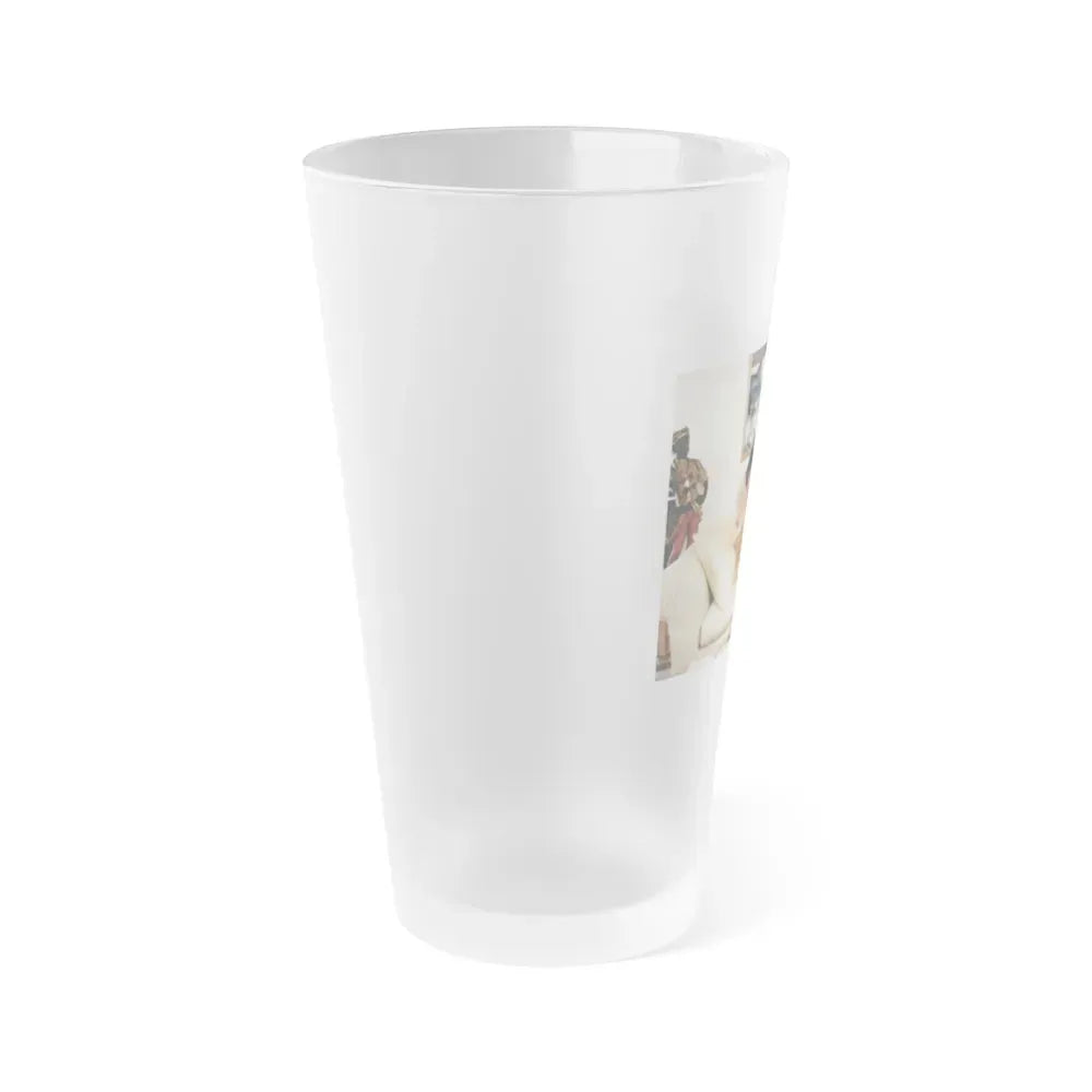 Joan Collins #522 (Vintage Female Icon) Frosted Pint Glass 16oz - Go Mug Yourself