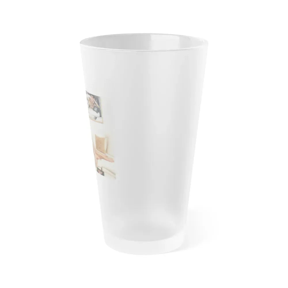 Joan Collins #522 (Vintage Female Icon) Frosted Pint Glass 16oz - Go Mug Yourself