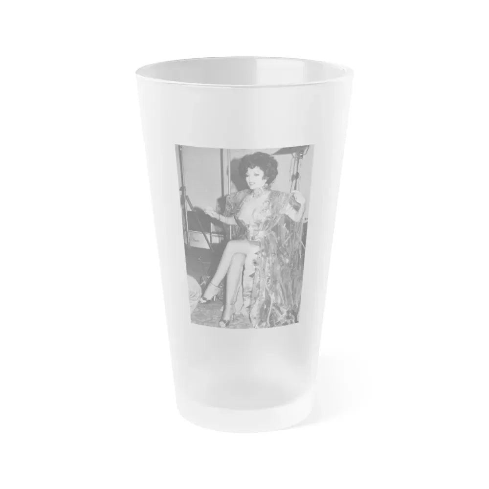 Joan Collins #525 (Vintage Female Icon) Frosted Pint Glass 16oz 16oz Frosted - Go Mug Yourself