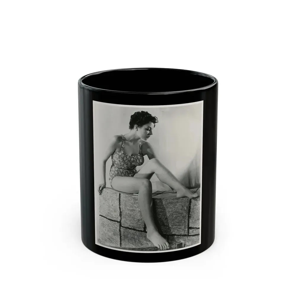 Joan Collins #526 (Vintage Female Icon) Black Coffee Mug 11oz - Go Mug Yourself