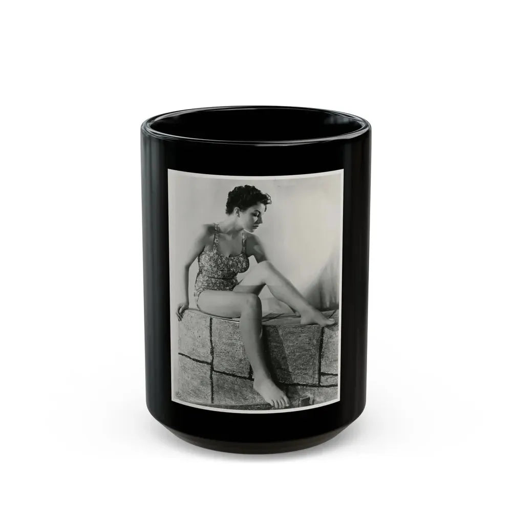 Joan Collins #526 (Vintage Female Icon) Black Coffee Mug 15oz - Go Mug Yourself