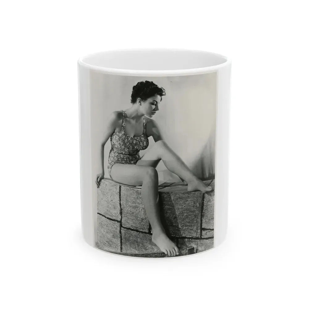 Joan Collins #526 (Vintage Female Icon) White Coffee Mug 11oz - Go Mug Yourself