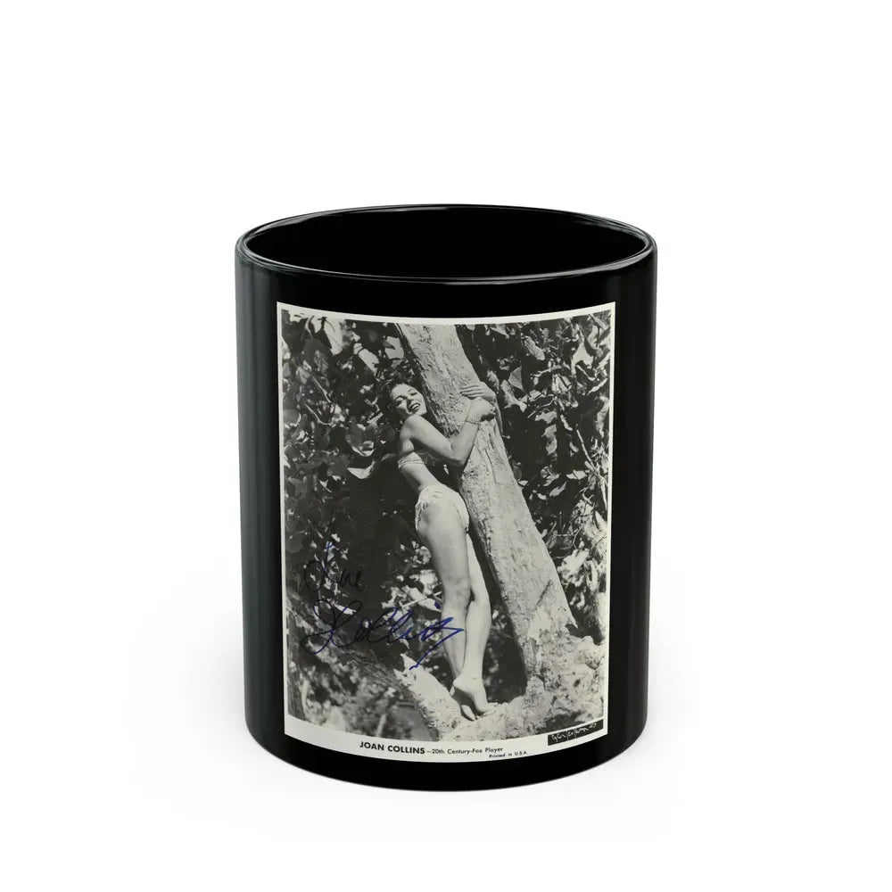 Joan Collins #527 (Vintage Female Icon) Black Coffee Mug 11oz - Go Mug Yourself