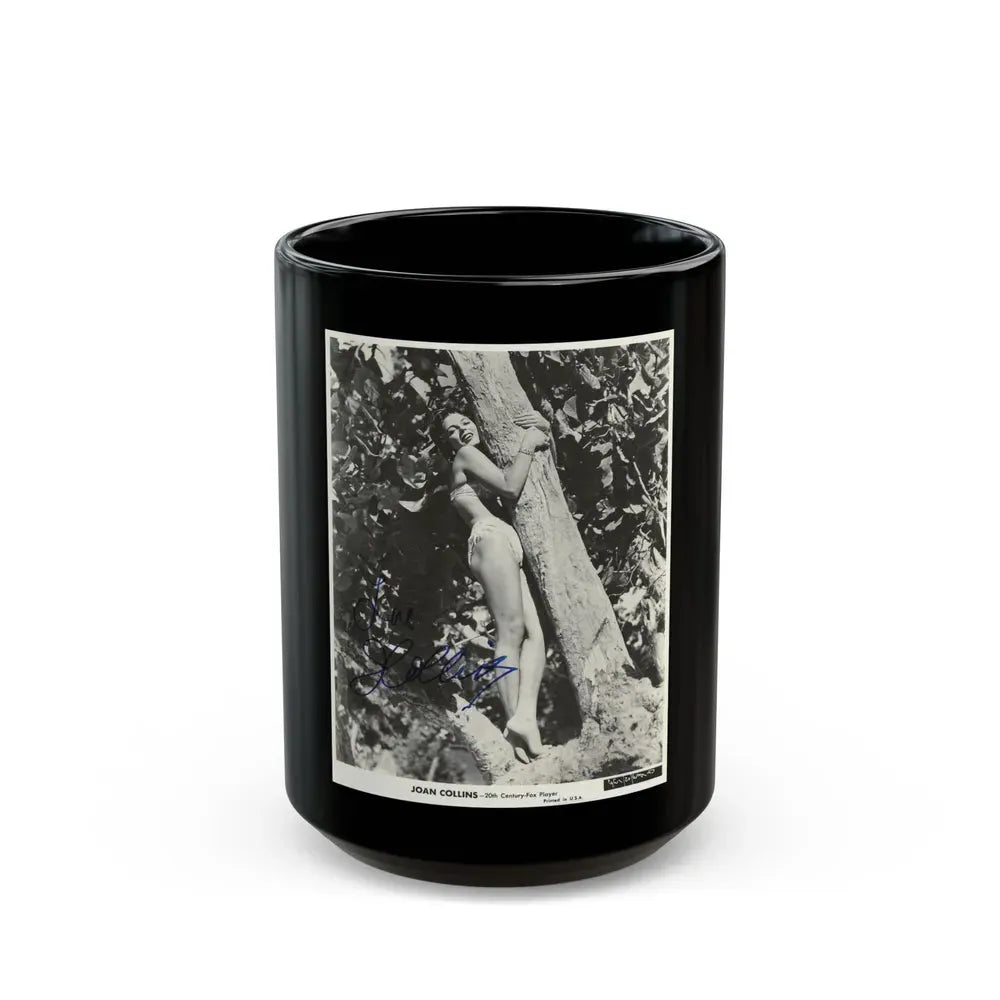 Joan Collins #527 (Vintage Female Icon) Black Coffee Mug 15oz - Go Mug Yourself
