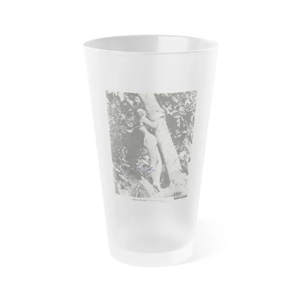 Joan Collins #527 (Vintage Female Icon) Frosted Pint Glass 16oz 16oz Frosted - Go Mug Yourself