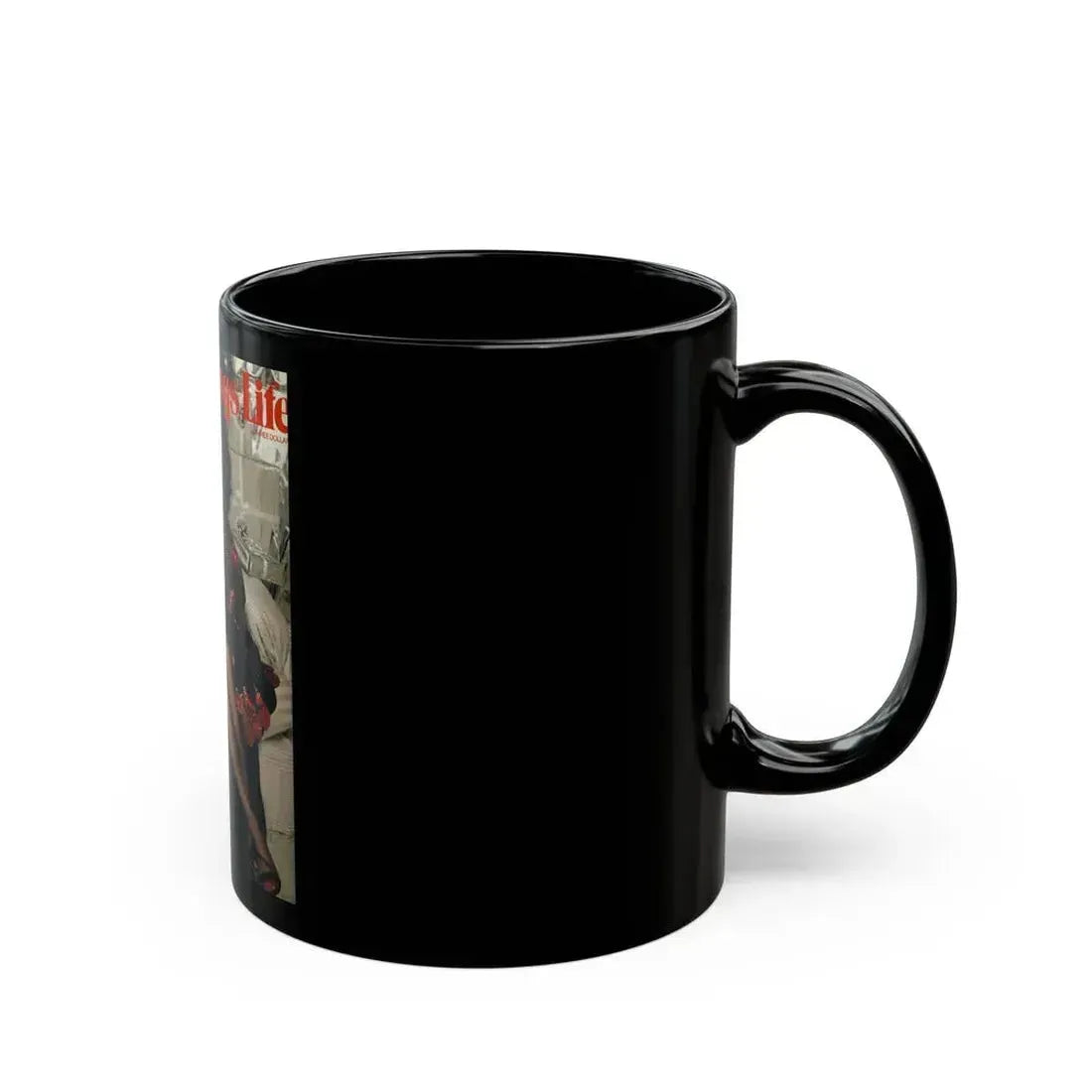 Joan Collins #528 - Mag. Cover (Vintage Female Icon) Black Coffee Mug - Go Mug Yourself