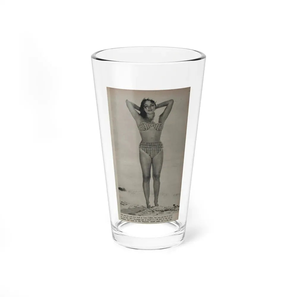 Joan Collins #532 - Modern Screen Mag. July '55 (Vintage Female Icon) Pint Glass 16oz 16oz - Go Mug Yourself