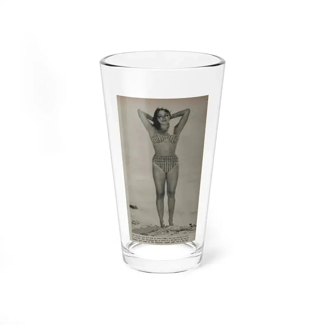 Joan Collins #532 - Modern Screen Mag. July '55 (Vintage Female Icon) Pint Glass 16oz 16oz - Go Mug Yourself