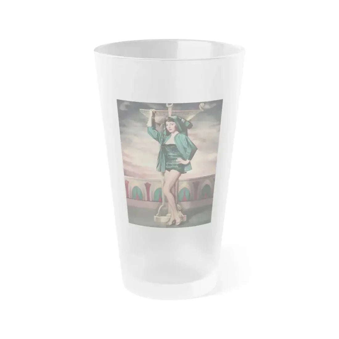 Joan Collins #535 (Vintage Female Icon) Frosted Pint Glass 16oz 16oz Frosted - Go Mug Yourself