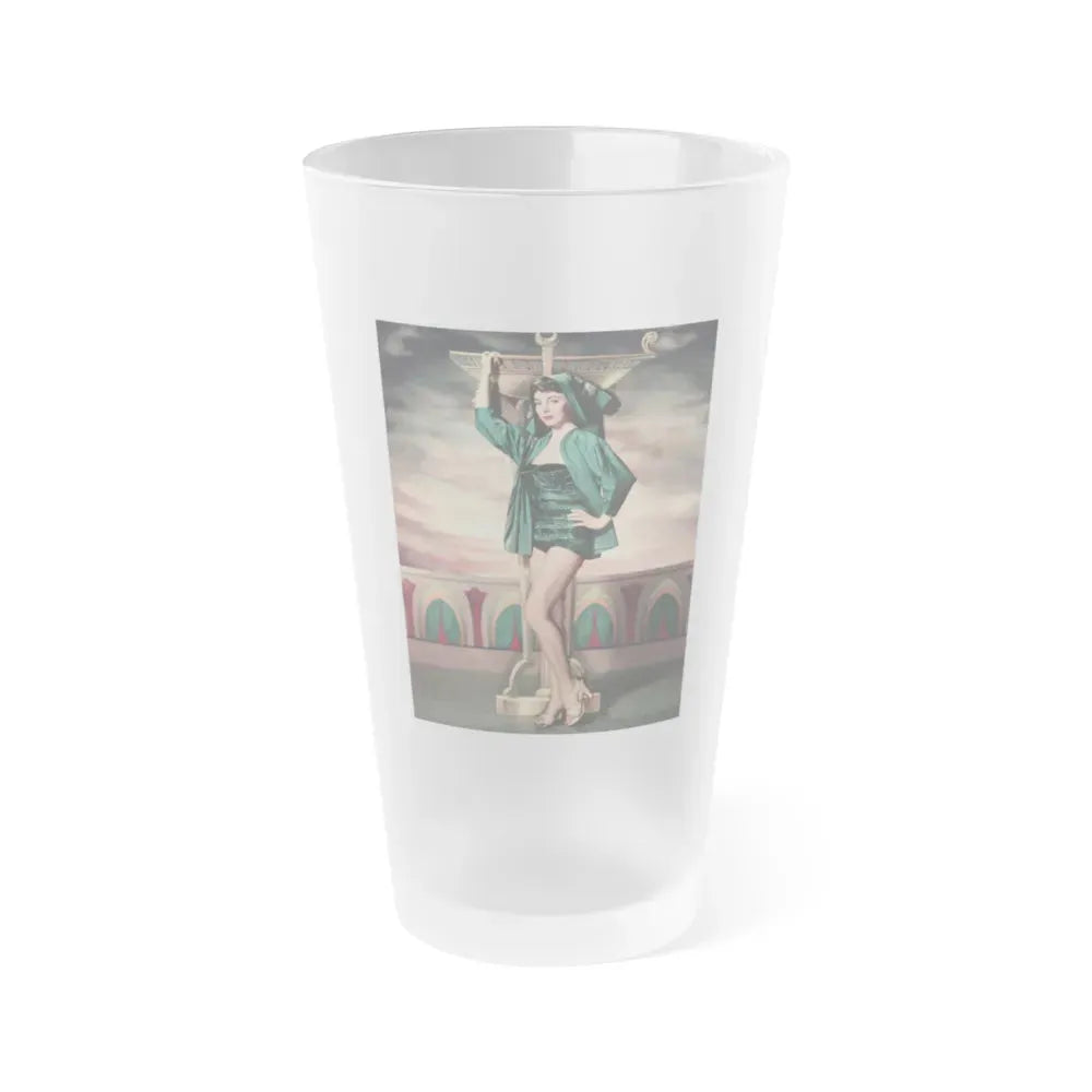 Joan Collins #535 (Vintage Female Icon) Frosted Pint Glass 16oz 16oz Frosted - Go Mug Yourself