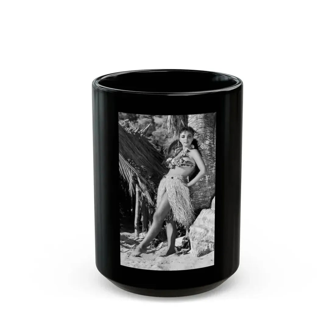Joan Collins #536 (Vintage Female Icon) Black Coffee Mug 15oz - Go Mug Yourself