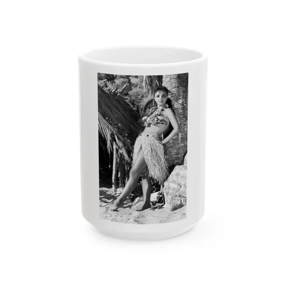 Joan Collins #536 (Vintage Female Icon) White Coffee Mug 15oz - Go Mug Yourself