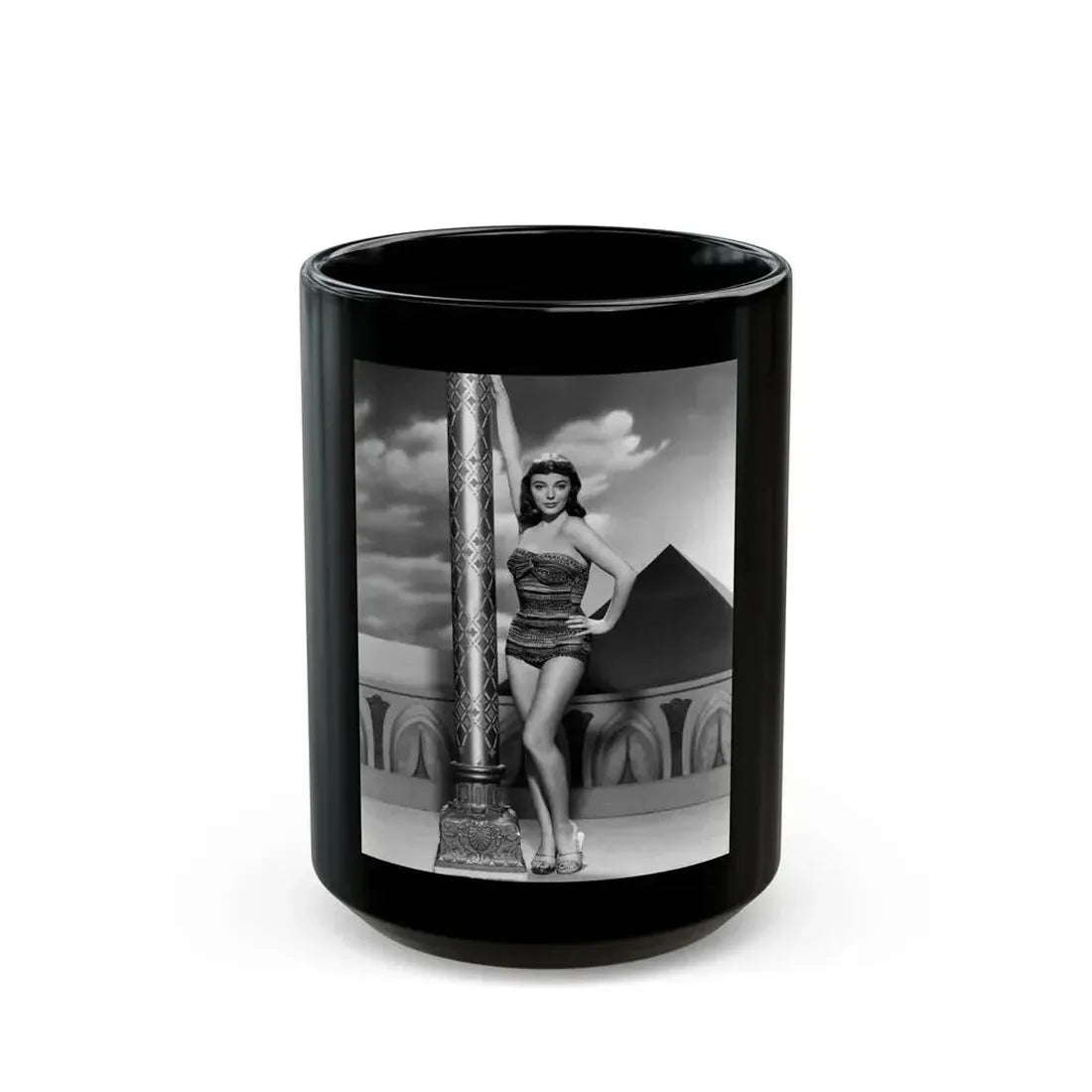 Joan Collins #537 (Vintage Female Icon) Black Coffee Mug 15oz - Go Mug Yourself