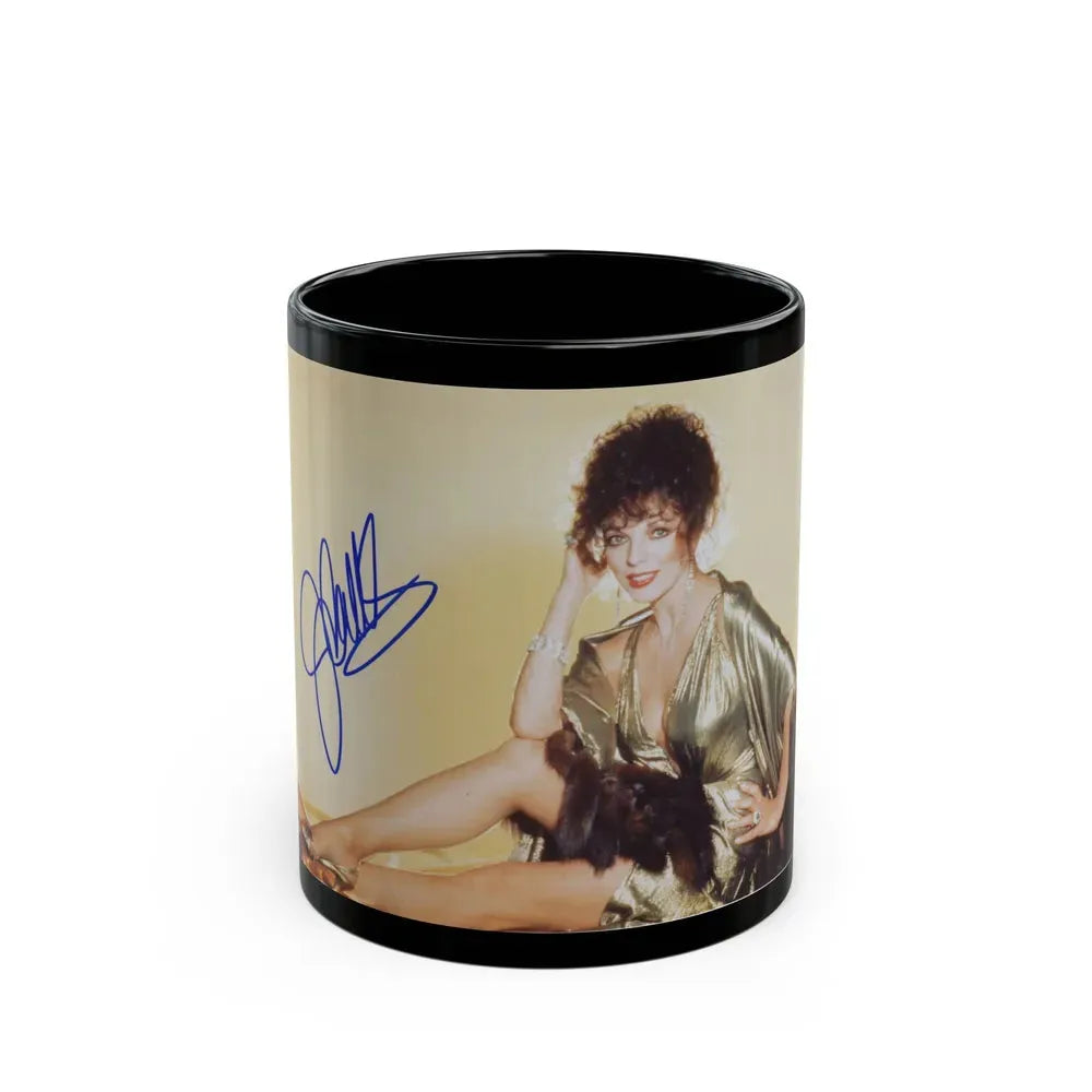 Joan Collins #538 (Vintage Female Icon) Black Coffee Mug 11oz - Go Mug Yourself