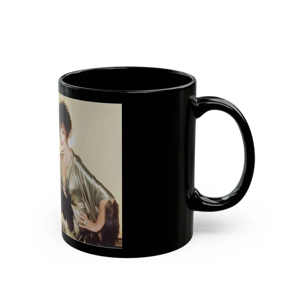 Joan Collins #538 (Vintage Female Icon) Black Coffee Mug - Go Mug Yourself