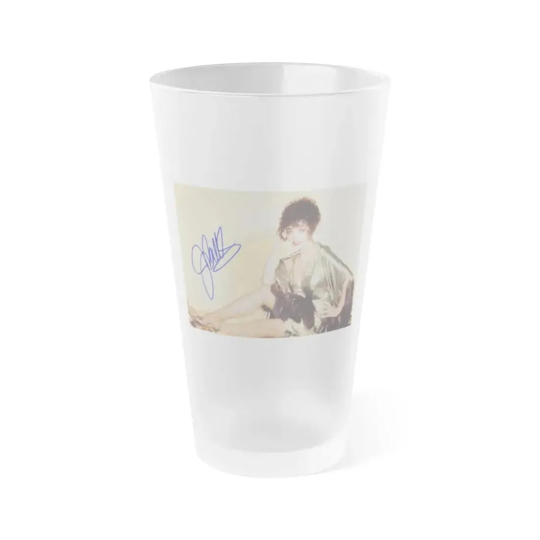 Joan Collins #538 (Vintage Female Icon) Frosted Pint Glass 16oz 16oz Frosted - Go Mug Yourself